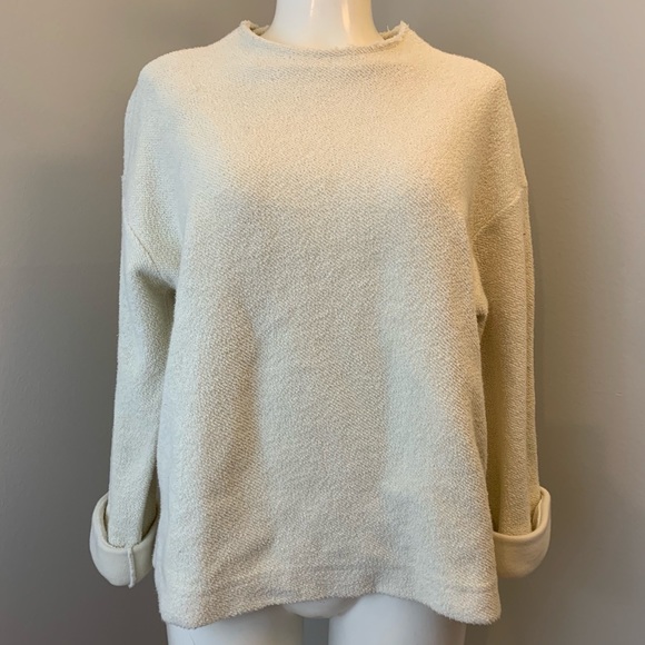 OAK + FORT Cream Coloured Cotton Sweater